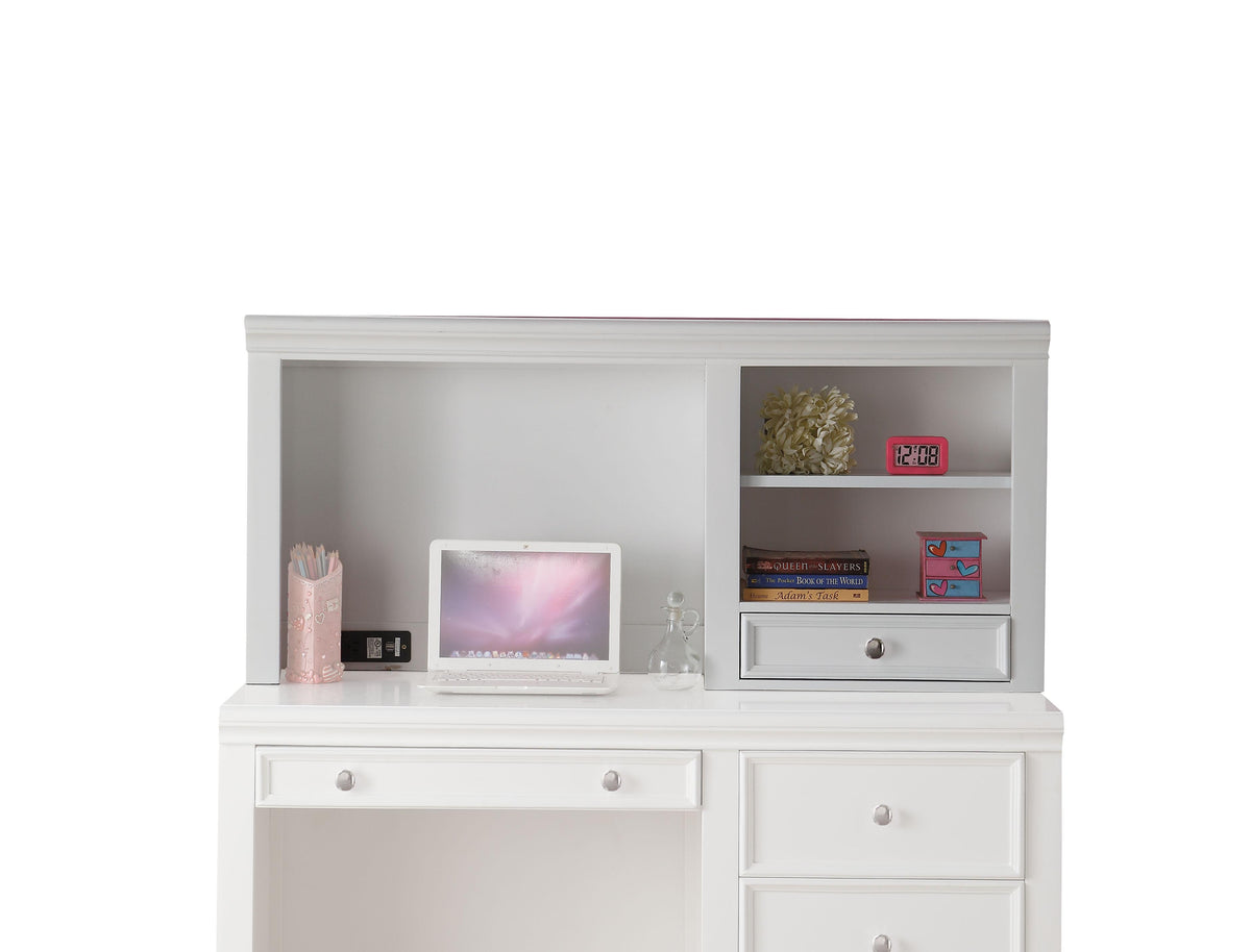 Lacey White Computer Hutch  Half Price Furniture