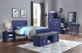 Cargo Blue Twin Bed Half Price Furniture