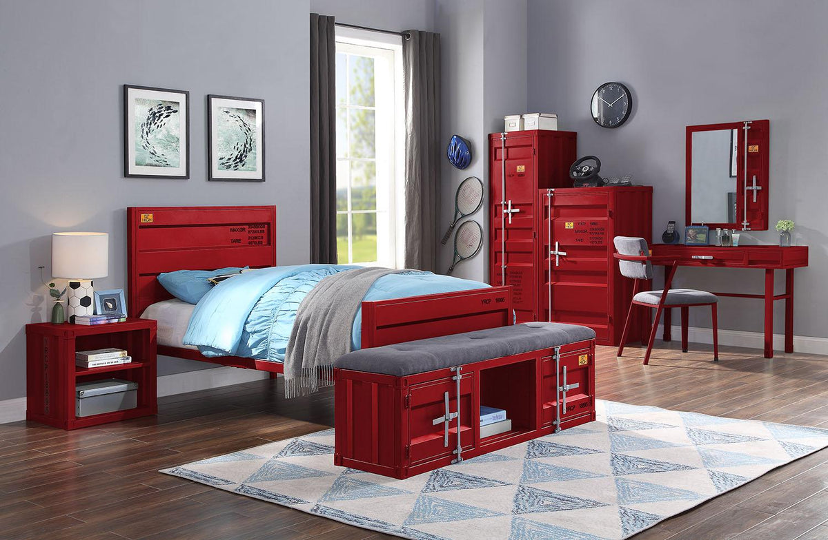 Cargo Red Twin Bed  Half Price Furniture