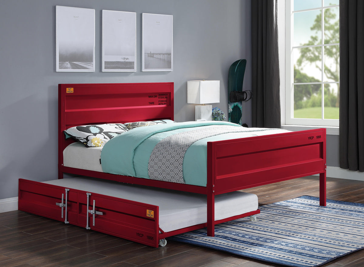 Cargo Red Full Bed Half Price Furniture