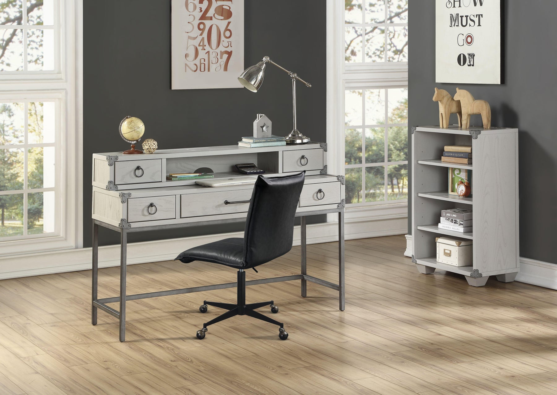 Orchest Gray Desk  Half Price Furniture