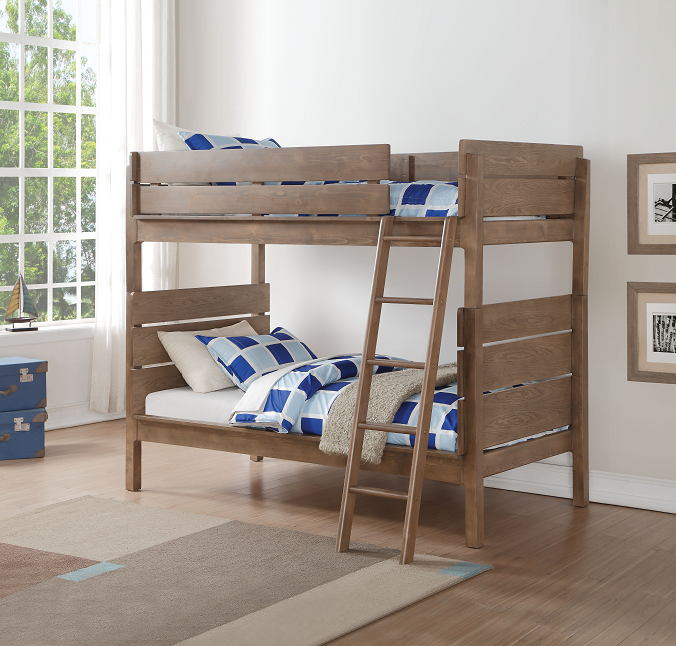 Ranta Antique Oak Bunk Bed (Twin/Twin)  Half Price Furniture