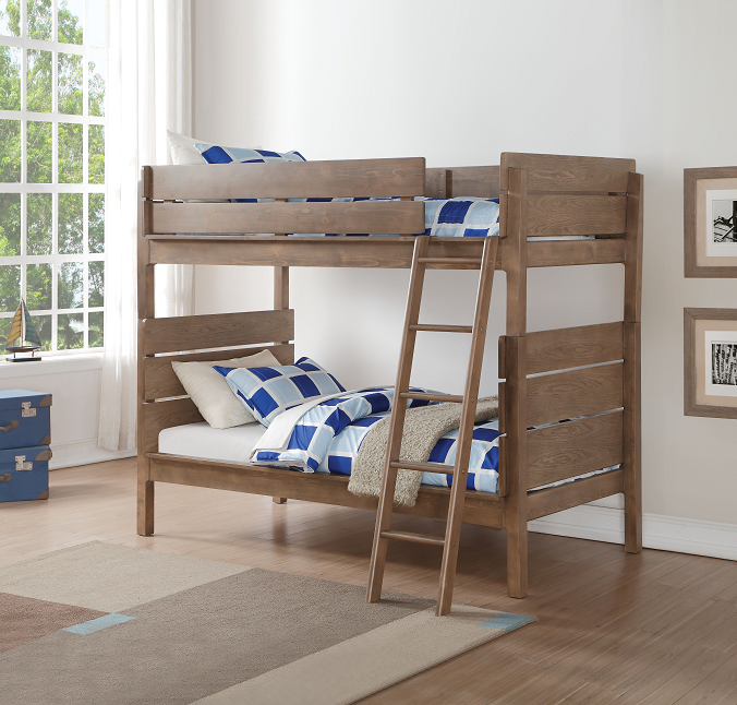 Ranta Antique Oak Bunk Bed (Twin/Twin) Half Price Furniture