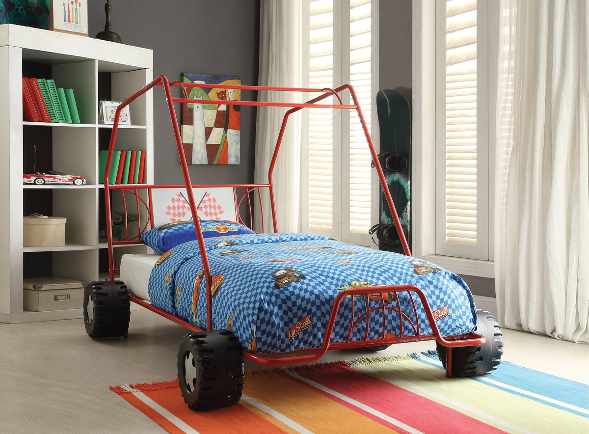 Xander Red Go Kart Twin Bed Half Price Furniture