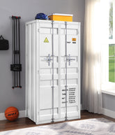 Cargo White Wardrobe (Double Door) Half Price Furniture