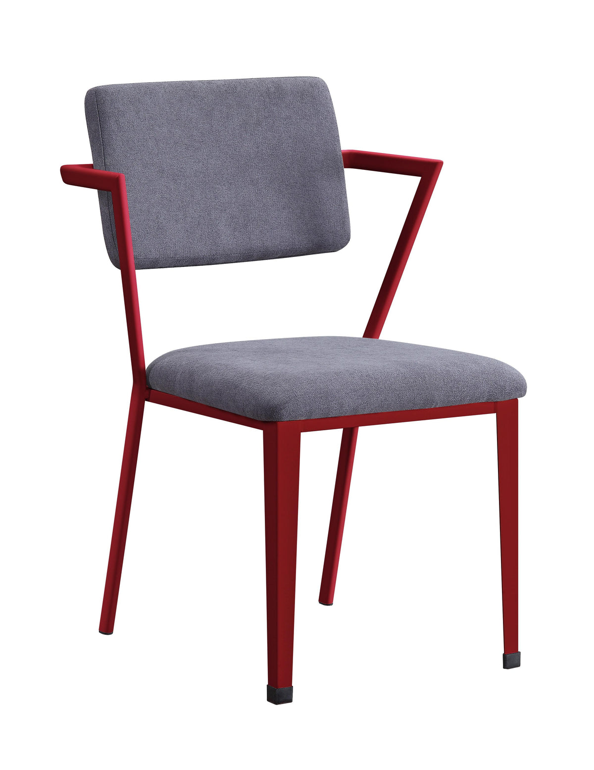 Cargo Gray Fabric & Red Chair  Half Price Furniture
