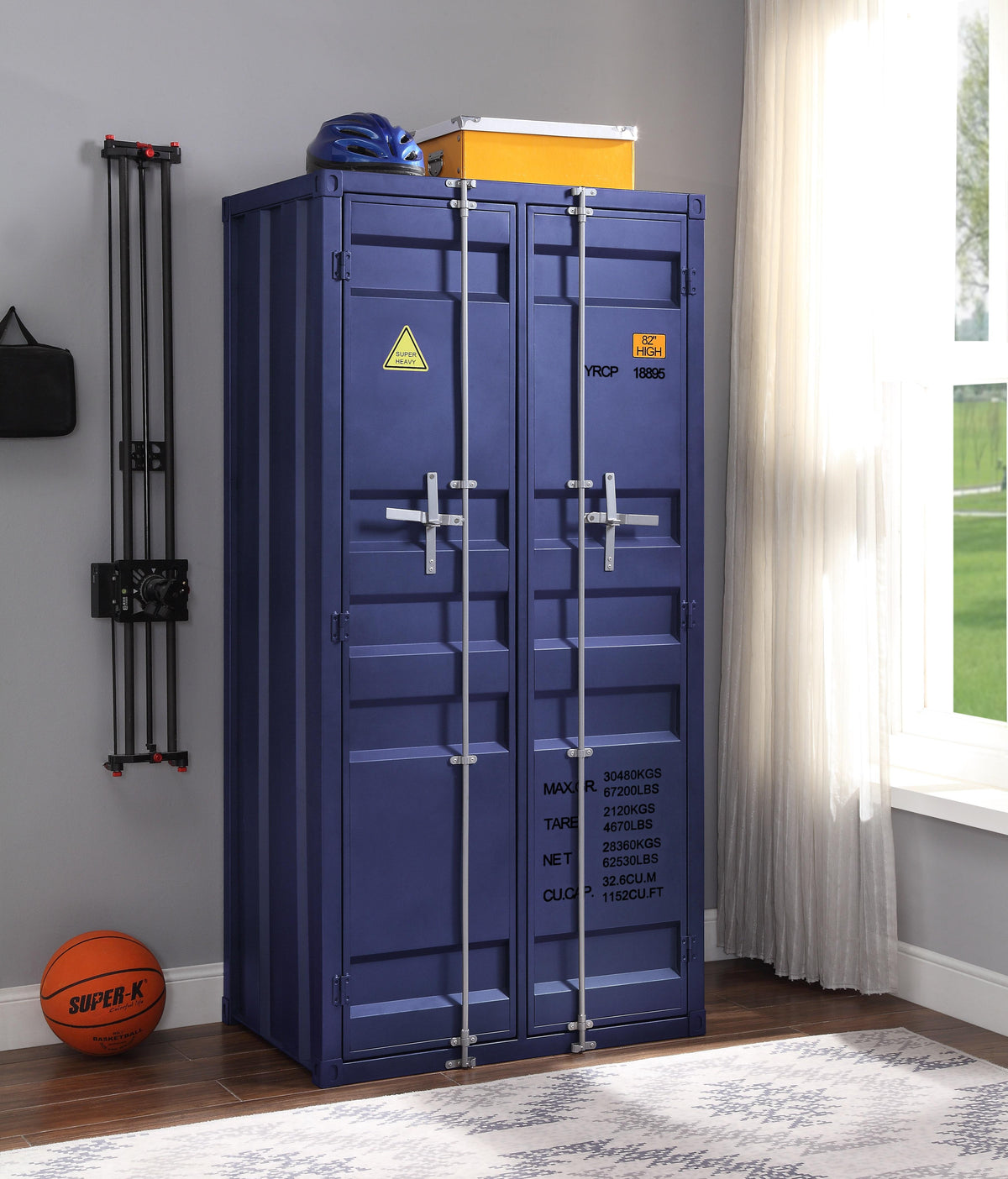Cargo Blue Wardrobe (Double Door)  Half Price Furniture