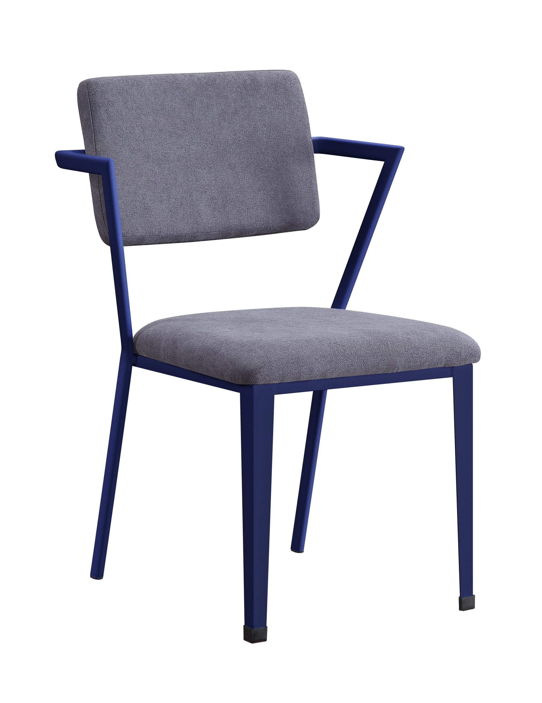 Cargo Gray Fabric & Blue Chair Half Price Furniture