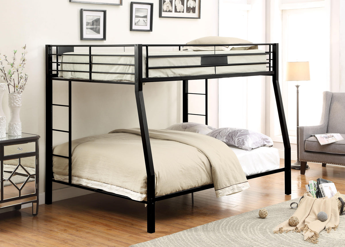 Limbra Sandy Black Full XL/Queen Bunk Bed  Half Price Furniture