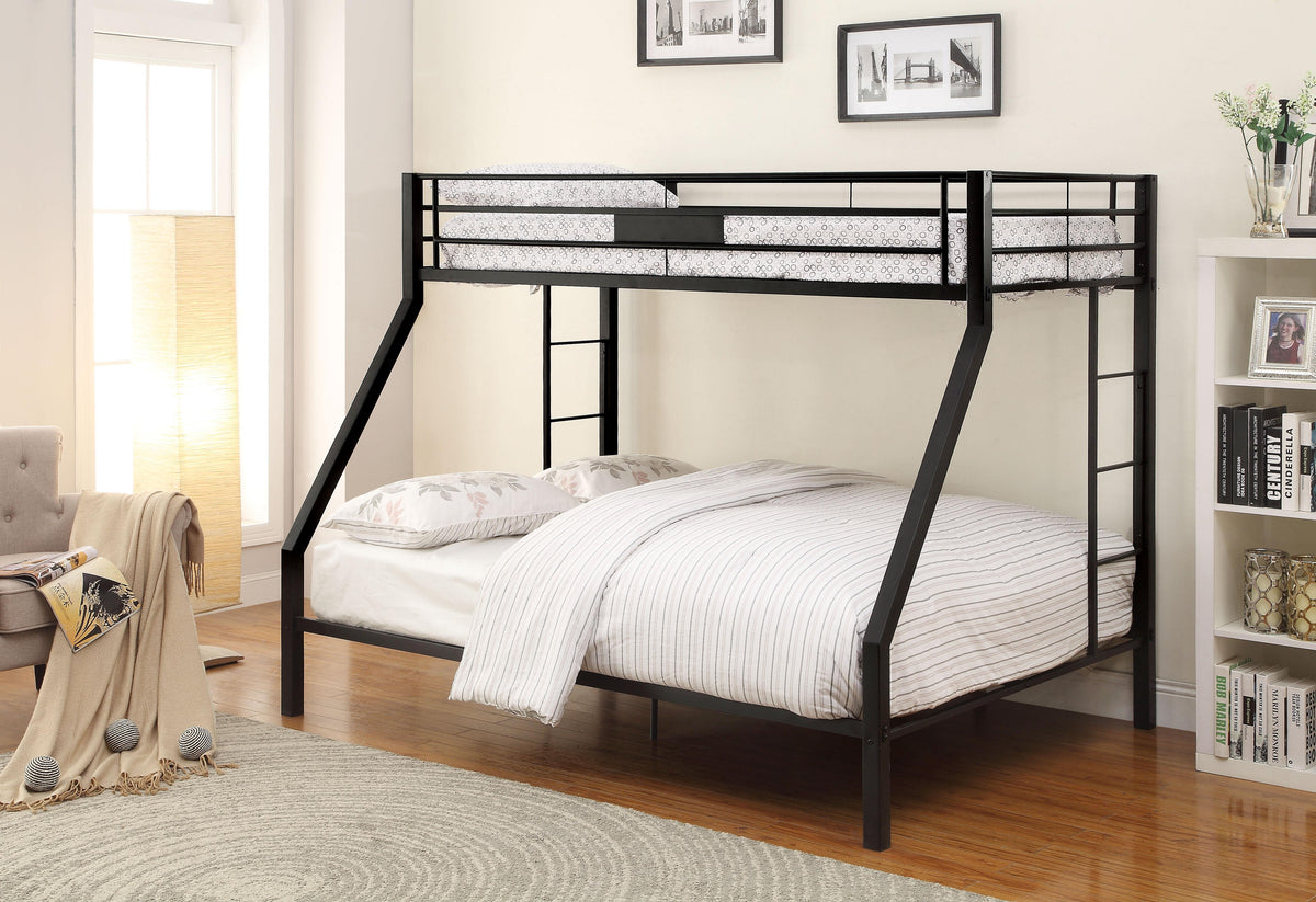 Limbra Sandy Black Bunk Bed (Twin XL/Queen)  Half Price Furniture