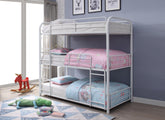 Cairo White Bunk Bed (Triple Twin) Half Price Furniture