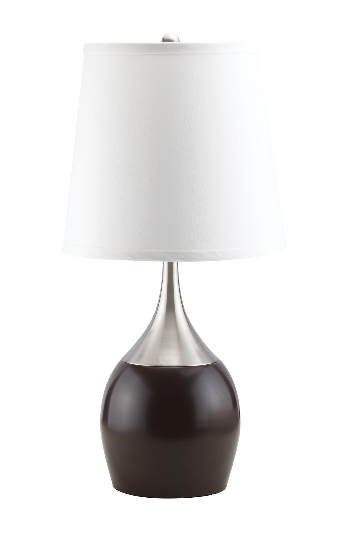 Willow Brushed Silver, Espresso Table Lamp  Half Price Furniture