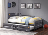 Cargo Gunmetal Daybed & Trundle (Twin Size) Half Price Furniture