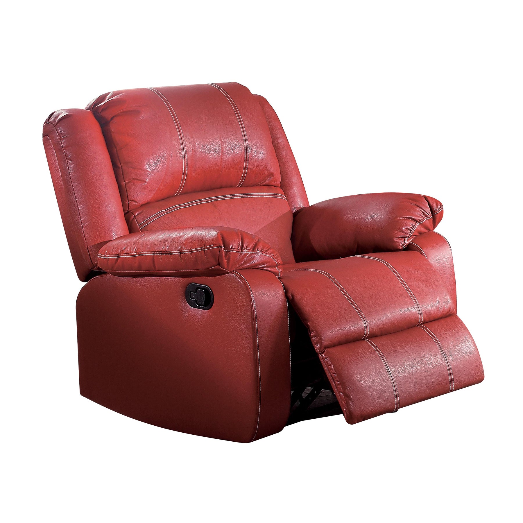 Zuriel Red PU Rocker Recliner (Motion) Half Price Furniture