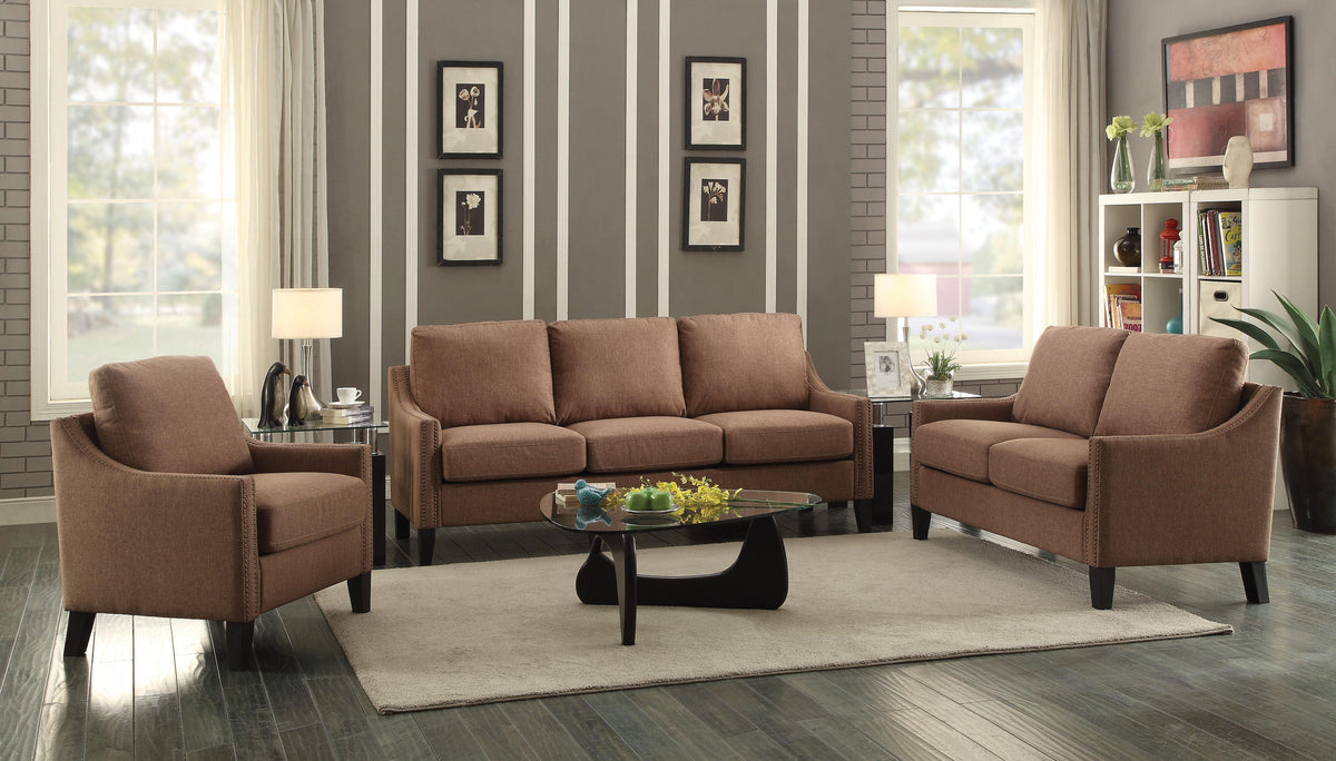 Zapata Brown Linen Sofa  Half Price Furniture