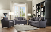 Cleavon II Gray Linen Sofa w/2 Pillows Half Price Furniture