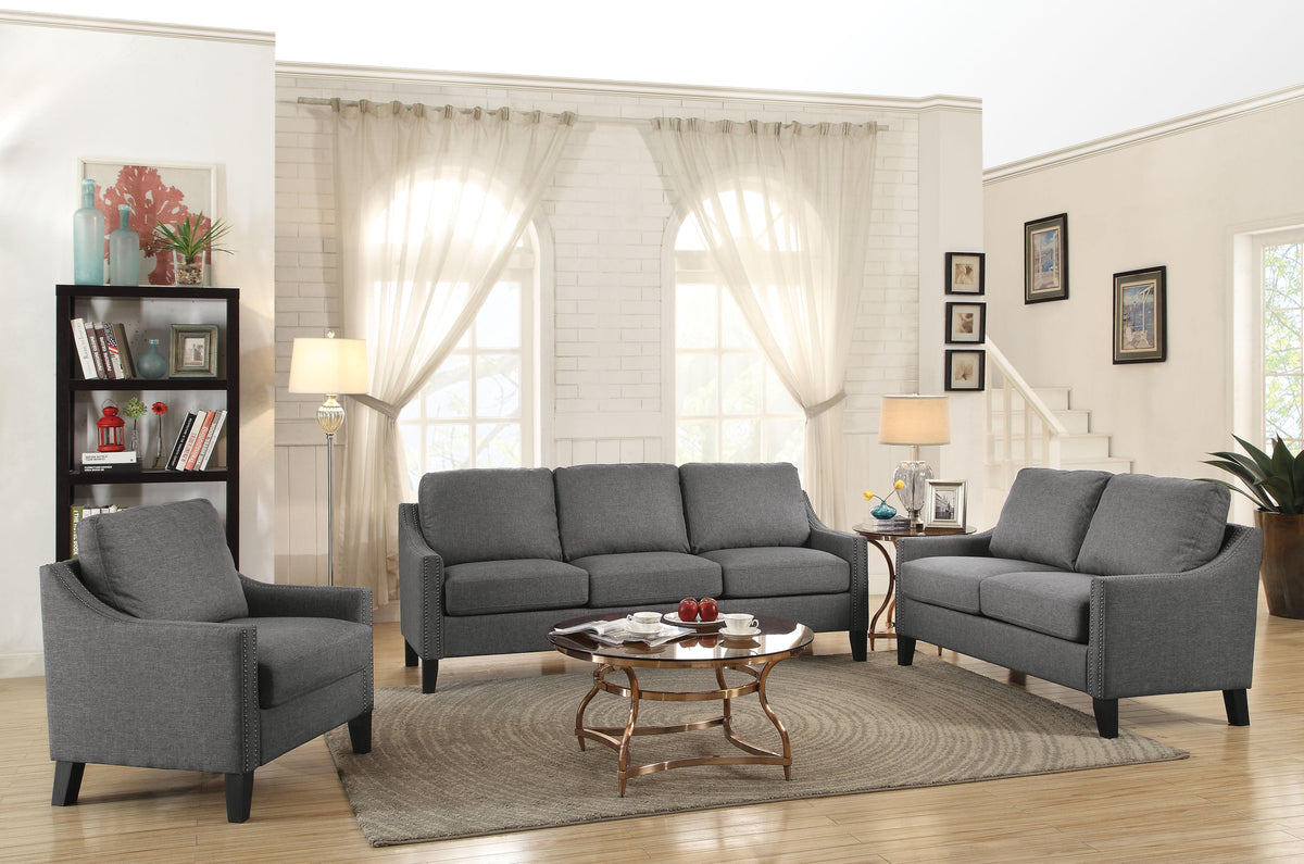 Zapata Gray Linen Sofa  Half Price Furniture