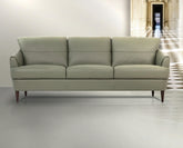 Helena Moss Green Leather Sofa Half Price Furniture