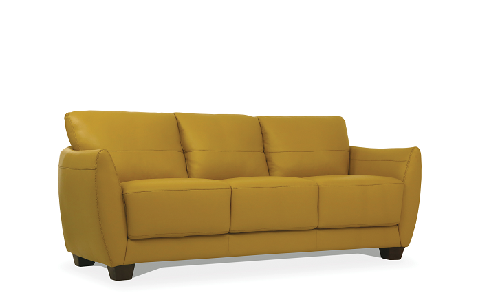 Valeria Mustard Leather Sofa  Half Price Furniture