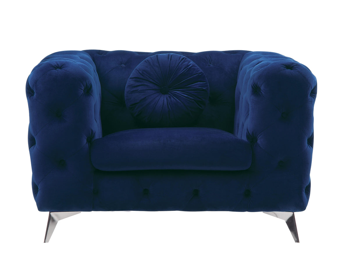 Atronia Blue Fabric Chair Half Price Furniture