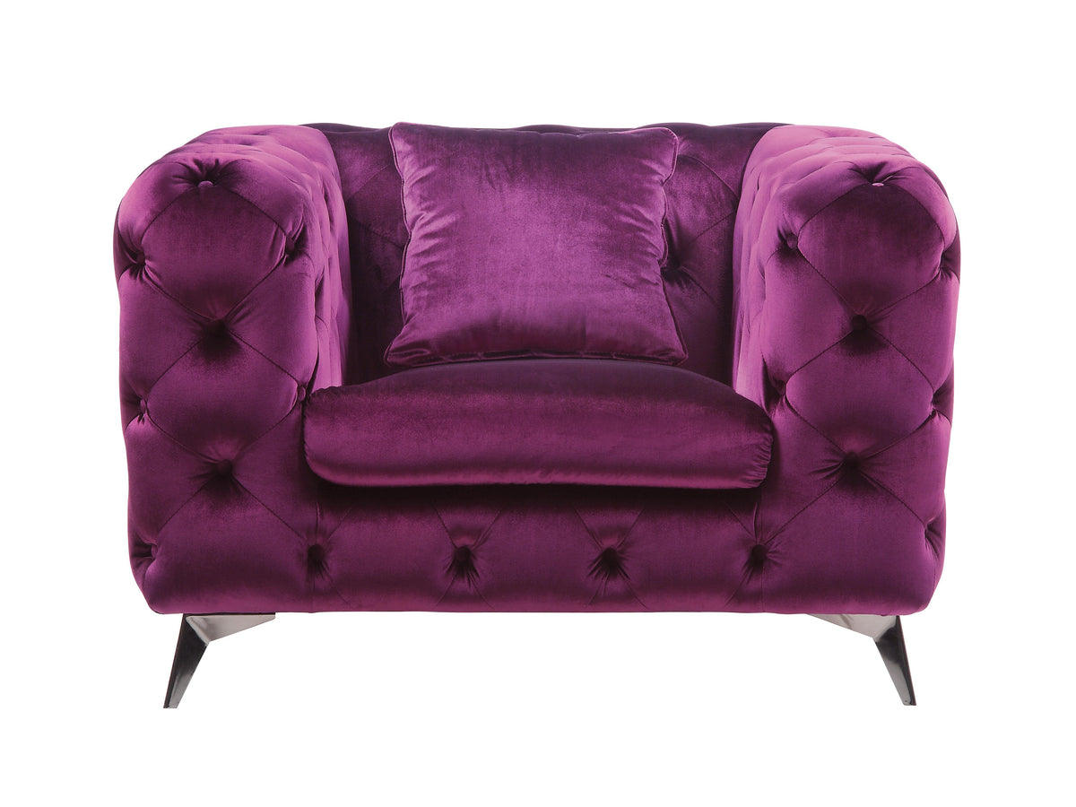 Atronia Purple Fabric Chair  Half Price Furniture