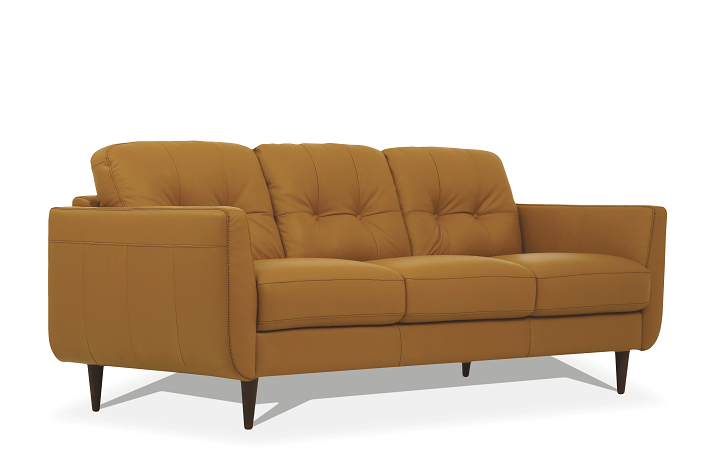 Radwan Camel Leather Sofa  Half Price Furniture
