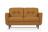 Radwan Camel Leather Loveseat  Half Price Furniture