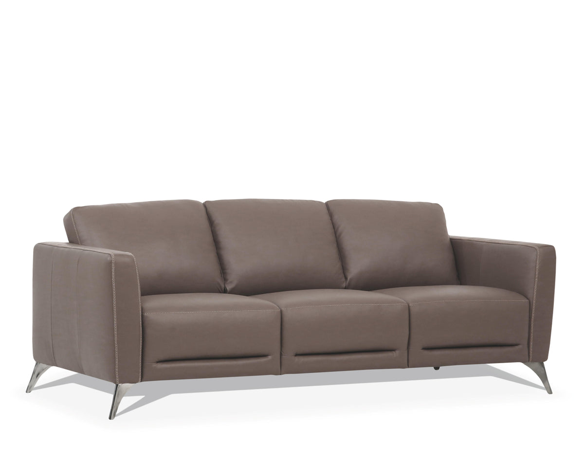 Malaga Taupe Leather Sofa  Half Price Furniture