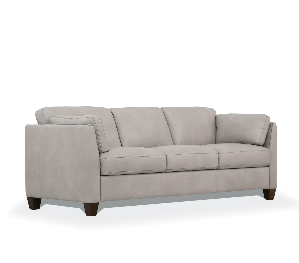 Matias Dusty White Leather Sofa Half Price Furniture