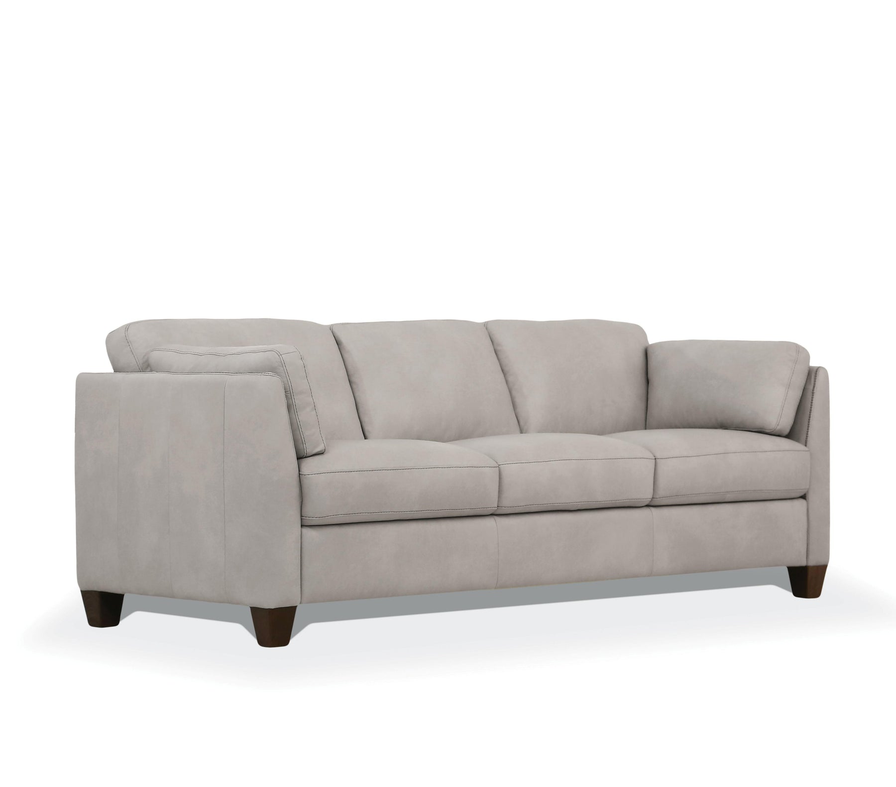 Matias Dusty White Leather Sofa Half Price Furniture