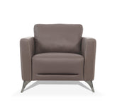 Malaga Taupe Leather Chair  Half Price Furniture