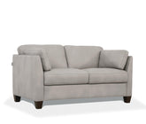 Matias Dusty White Leather Loveseat Half Price Furniture