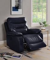 Aashi Navy Leather-Gel Match Recliner (Motion) Half Price Furniture