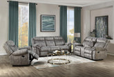 Zubaida 2-Tone Gray Velvet Sofa (Glider & Motion) Half Price Furniture