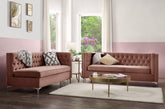 Rhett Dusty Pink Velvet Sectional Sofa Half Price Furniture