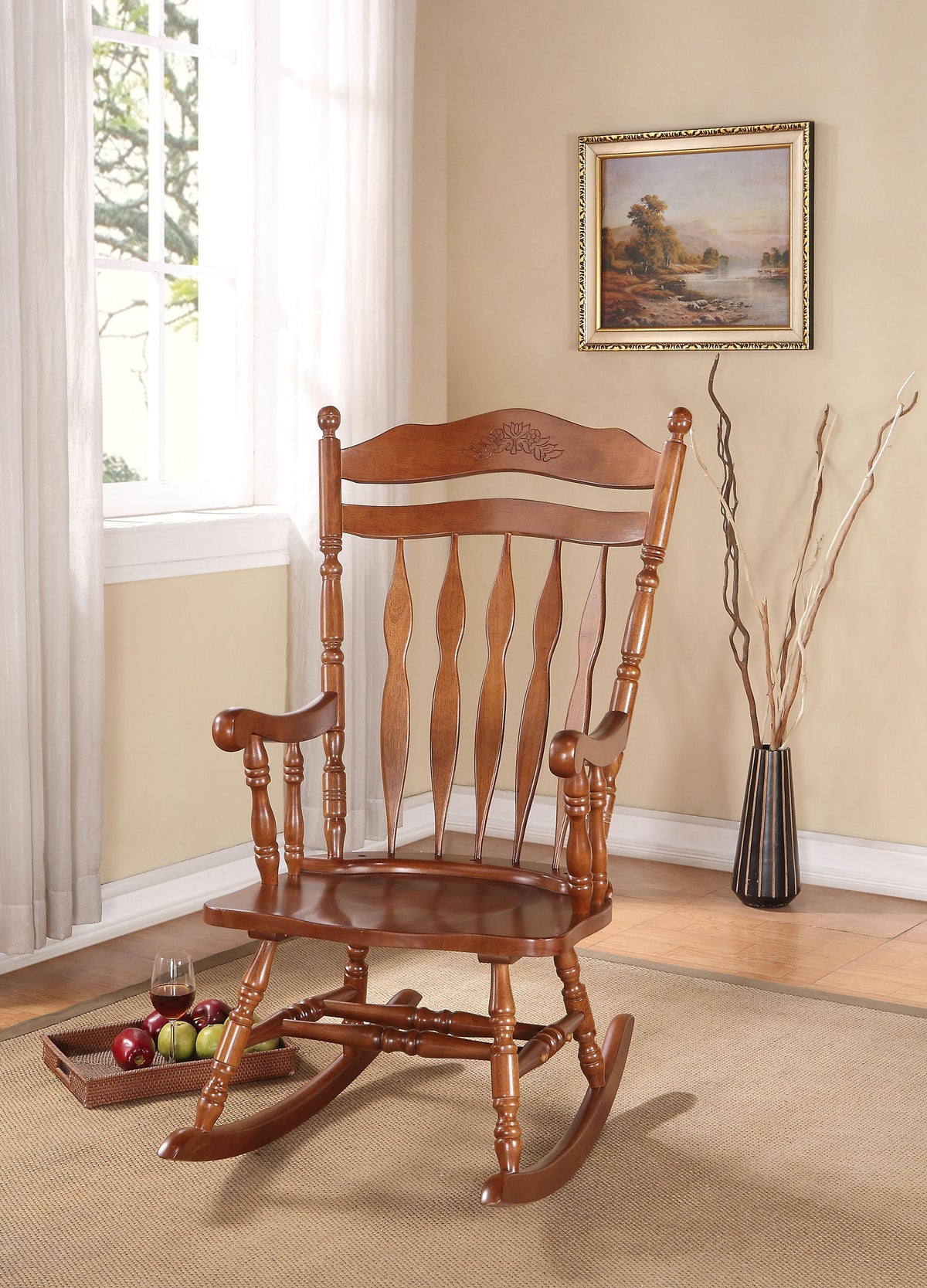 Kloris Dark Walnut Rocking Chair  Half Price Furniture