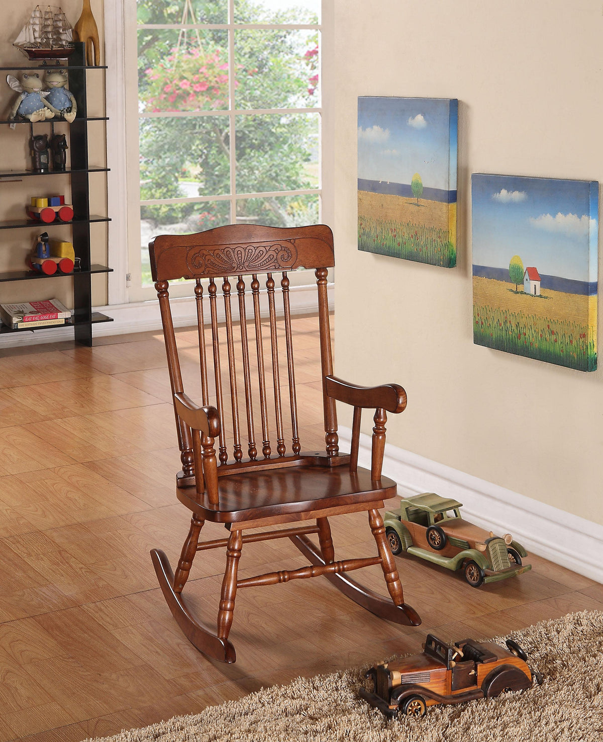 Kloris Tobacco Youth Rocking Chair - Chair - Half Price Furniture