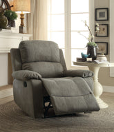 Bina Gray Polished Microfiber Recliner (Motion) Half Price Furniture