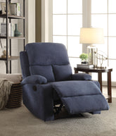 Rosia Blue Velvet Recliner (Motion)  Half Price Furniture