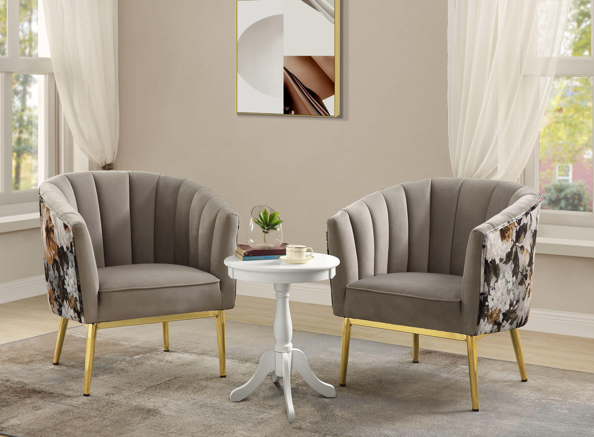 Colla Black Velvet & Gold Accent Chair  Half Price Furniture