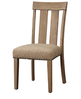 Nathaniel Fabric & Maple Side Chair , Slatted Back Half Price Furniture