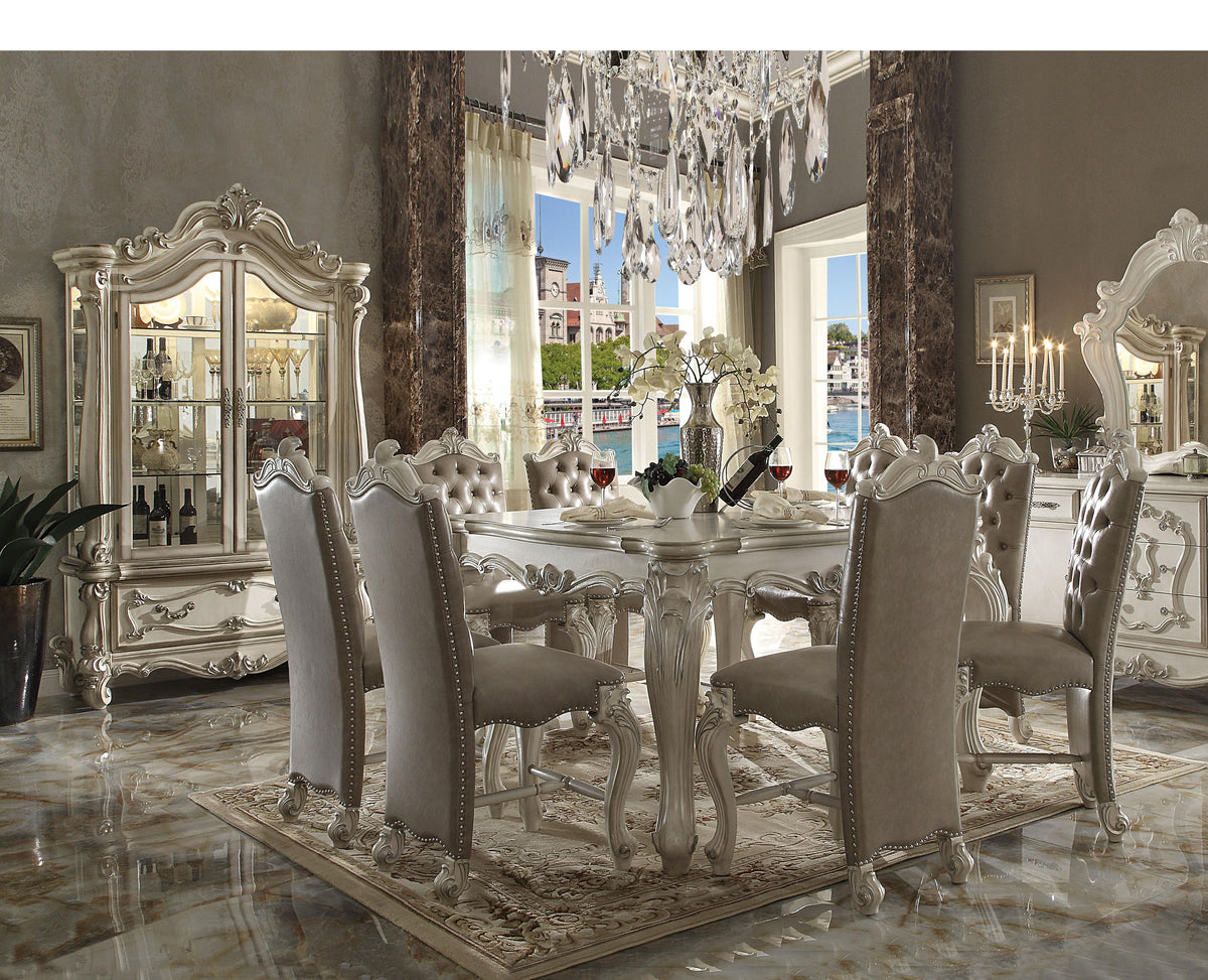 Versailles Bone White Counter Height Table  Half Price Furniture