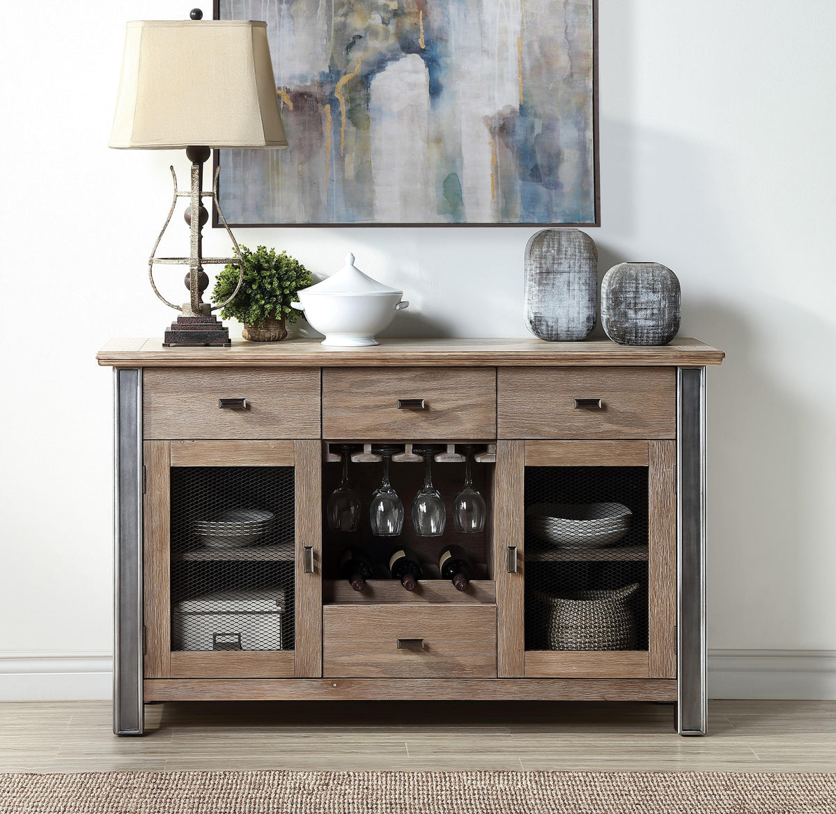 Nathaniel Maple Server  Half Price Furniture