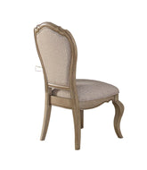 Chelmsford Beige Fabric & Antique Taupe Side Chair Half Price Furniture