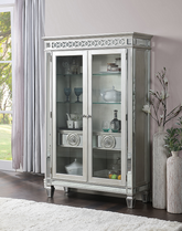 Varian Mirrored & Antique Platinum Curio Half Price Furniture