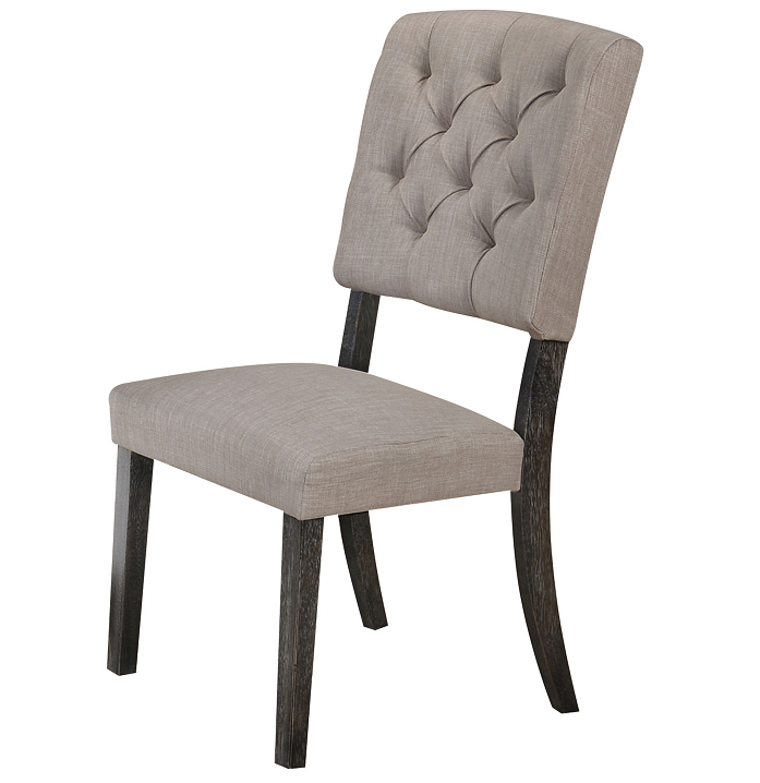 Bernard Fabric & Weathered Gray Oak Side Chair  Half Price Furniture