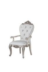 Gorsedd Cream Fabric & Antique White Arm Chair  Half Price Furniture