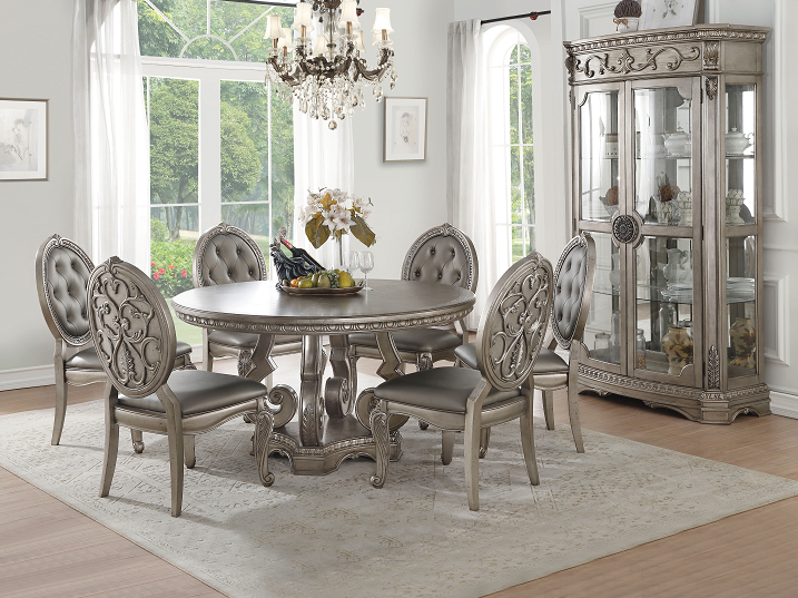 Northville Antique Silver Dining Table  Half Price Furniture
