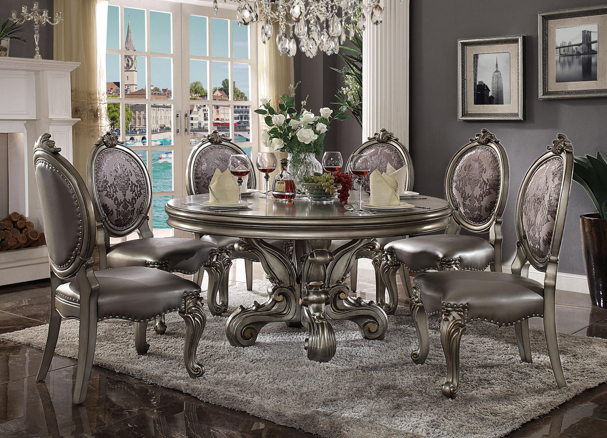 Versailles Antique Platinum Dining Table - Dining Table - Half Price Furniture