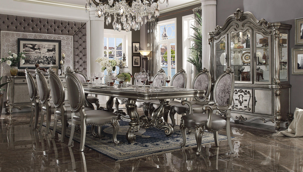 Versailles Antique Platinum Dining Table Half Price Furniture